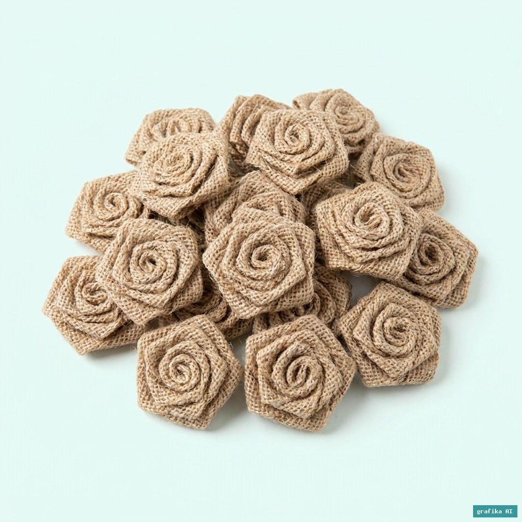 Jutowe różyczki